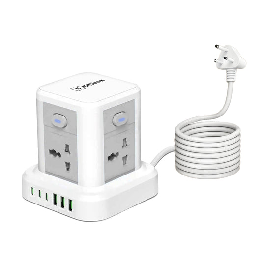 EMBOX Cube Extension Board with USB Port with Universal Sockets with O